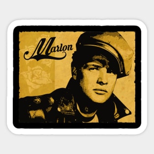 Marlon Vintage Poscard Sticker